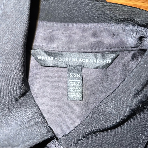 White House Black Market WHBM Long Sleeve Satin-Trim Shirt Dress XXS - Picture 8 of 10